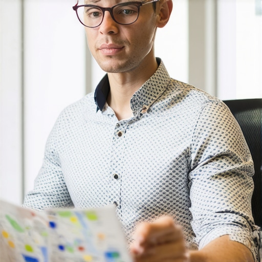 Business owner reviewing Google Maps data in Washington DC