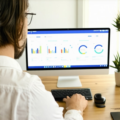 Business owner reviewing Google My Business insights in Washington DC