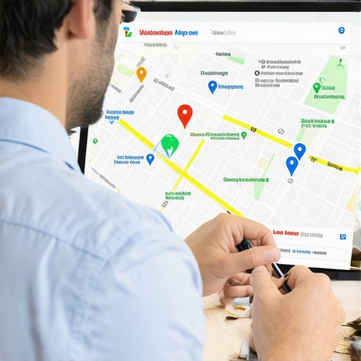 Business owner optimizing Google Maps profile in Washington, DC