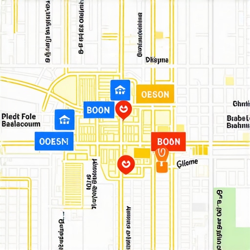 Map of Washington DC with local business markers