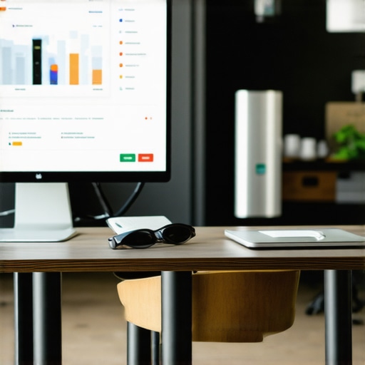 Person adjusting Google My Business profile on a computer with Washington DC landmarks in the background