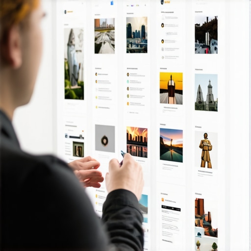 Business owner updating Google My Business profile with photos and reviews