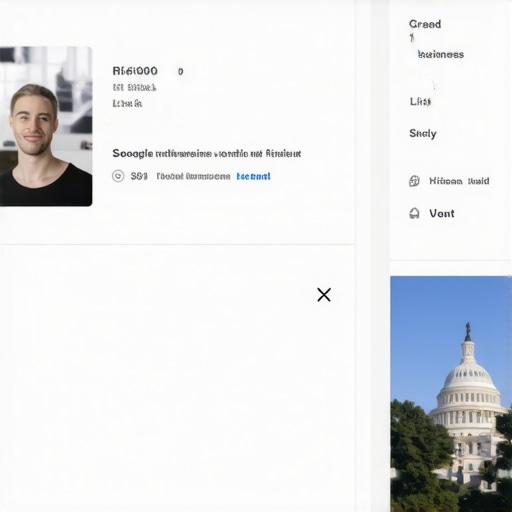 Google My Business profile dashboard showing optimizations for Washington DC