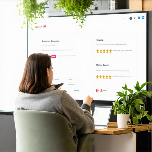 Business owner analyzing Google My Business dashboard on a laptop in Washington DC