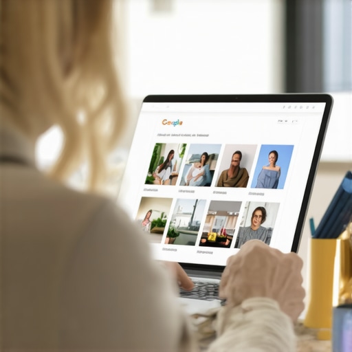 Persona editando su perfil de Google My Business en Washington DC