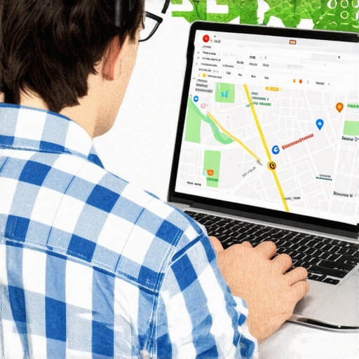 Business owner updating Google My Business profile in Washington DC.