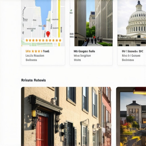 Google My Business profile with reviews and local images in Washington DC