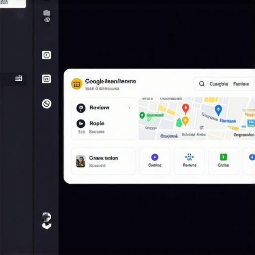 Vista de un panel de control de herramientas SEO, mostrando rankings y gestión de reseñas para Google Maps en Washington DC.