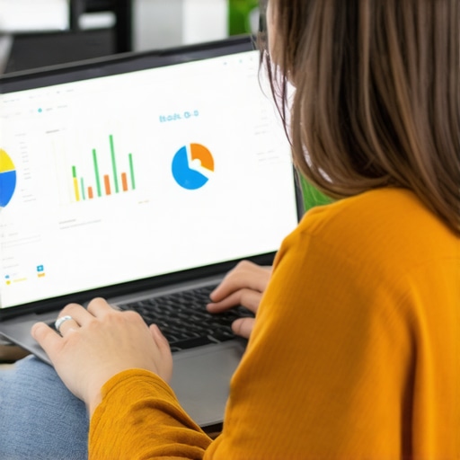 Digital marketer working with SEO tools and dashboards for Google Maps optimization in Washington DC.