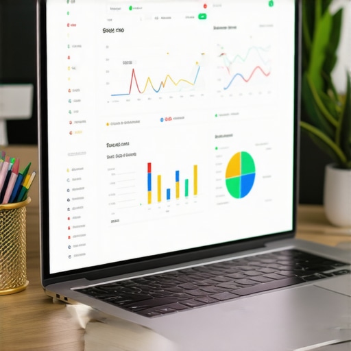 Laptop con herramientas de SEO local para mapas de DC