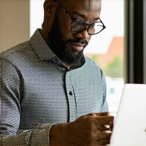 Persona revisando su perfil en Google My Business en Washington DC