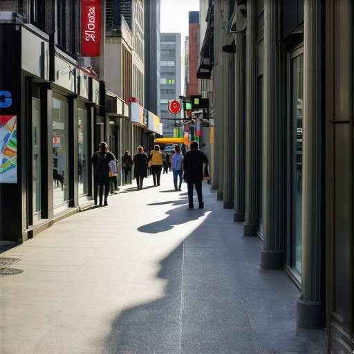 Street view of Washington DC businesses with Google Maps markers