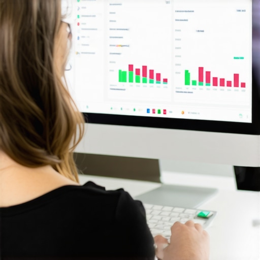 Persona analizando dashboards de SEO local en su computadora