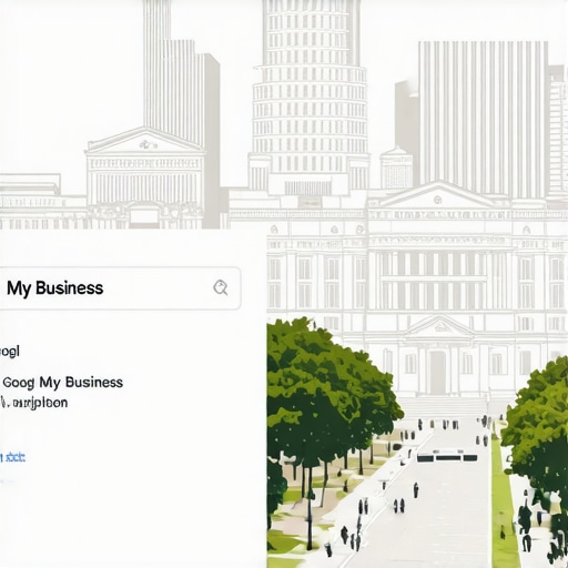 Perfil de Google My Business optimizado en Washington DC rodeado de lugares emblemáticos