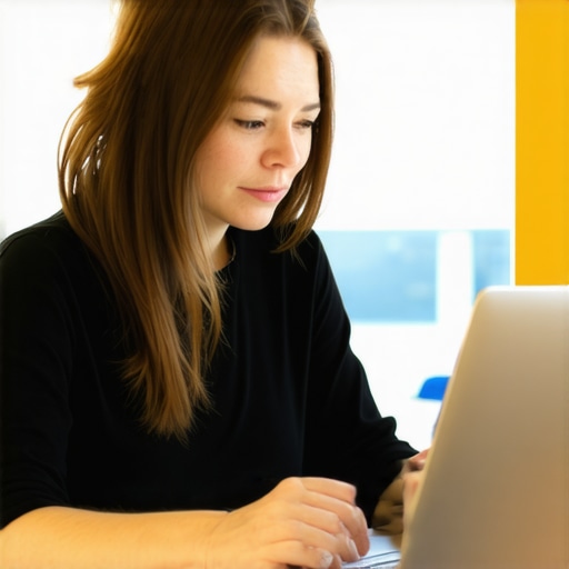 Persona ajustando su perfil de Google My Business en Washington DC